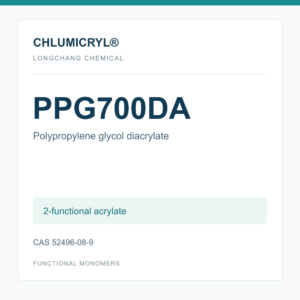 CHLUMICRYL PPG700DA monomer, Polypropylene glycol diacrylate, CAS 52496-08-9