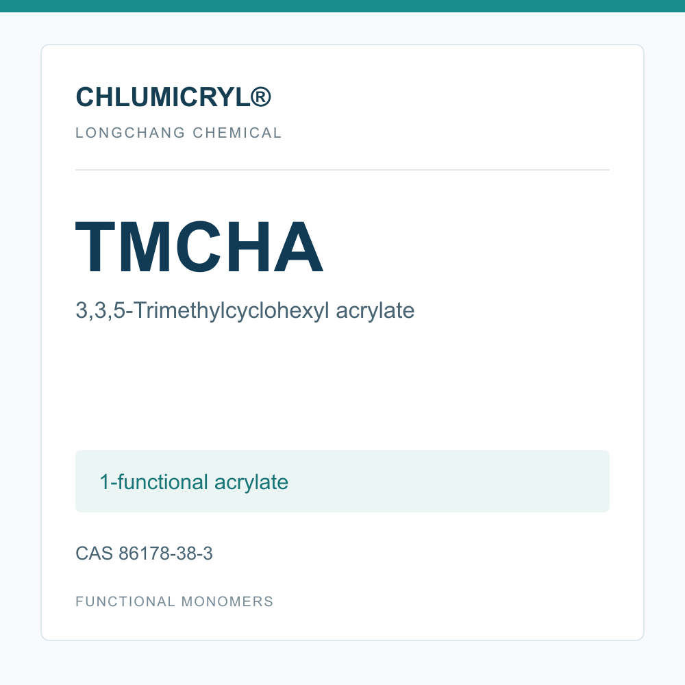 CHLUMICRYL TMCHA 单体,3,3,5-三甲基环己基丙烯酸酯,CAS 86178-38-3
