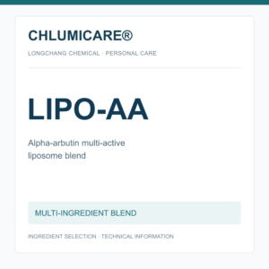 CHLUMICARE® LIPO-AA Alpha-Arbutin Liposome Blend - product identification card