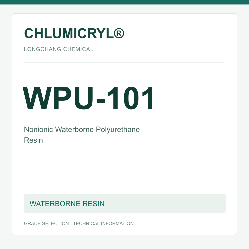 CHLUMICRYL® WPU-101 Nonionic Waterborne Polyurethane Resin - product identification card