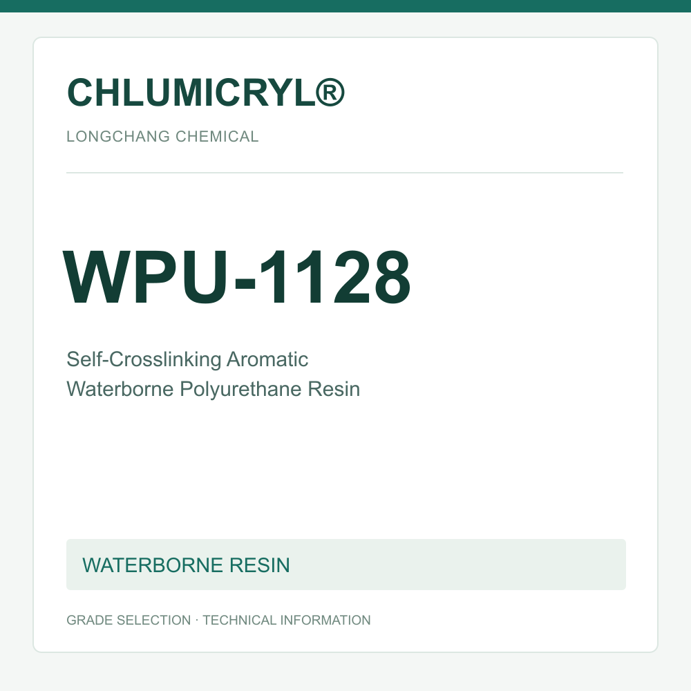 CHLUMICRYL® WPU-1128 Self-Crosslinking Aromatic Waterborne Polyurethane Resin - product identification card