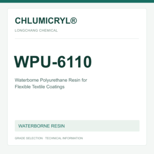 CHLUMICRYL® WPU-6110 Waterborne Polyurethane Resin for Flexible Textile Coatings - product identification card