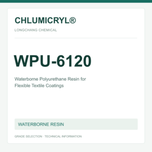 CHLUMICRYL® WPU-6120 Waterborne Polyurethane Resin for Flexible Textile Coatings - product identification card