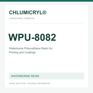 CHLUMICRYL® WPU-8082 Waterborne Polyurethane Resin for Printing and Coatings - product identification card