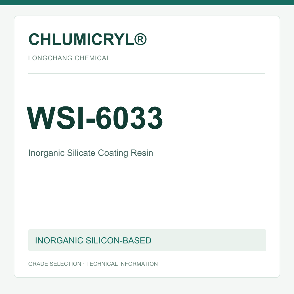 CHLUMICRYL® WSI-6033 Inorganic Silicate Coating Resin - product identification card