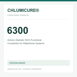 CHLUMICURE® 6300 Anionic Aliphatic NCO-Functional Crosslinker for Waterborne Systems - product identification card