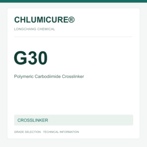 CHLUMICURE® G30 Polymeric Carbodiimide Crosslinker - product identification card