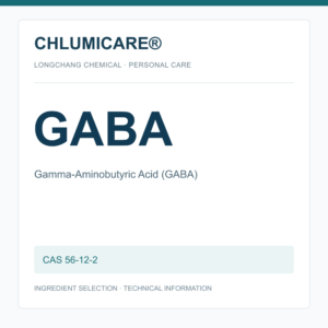 CHLUMICARE® GABA / Gamma-Aminobutyric Acid CAS 56-12-2 - product identification card