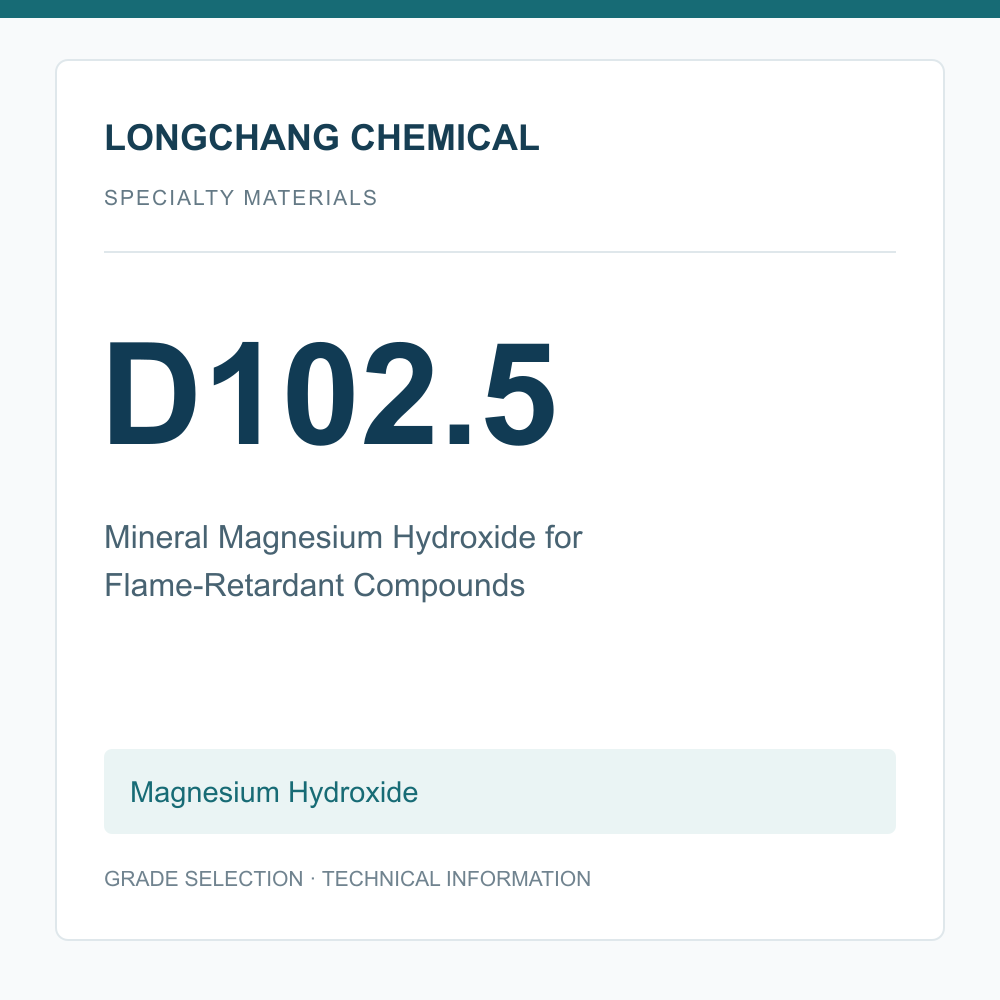 Longchang Chemical - Mineral Magnesium Hydroxide D102.5 for Flame-Retardant Compounds