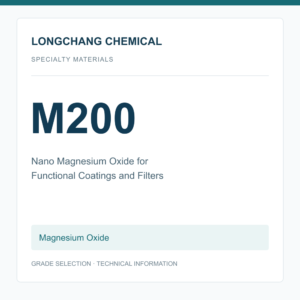 Longchang Chemical - Nano Magnesium Oxide M200 for Functional Coatings and Filters