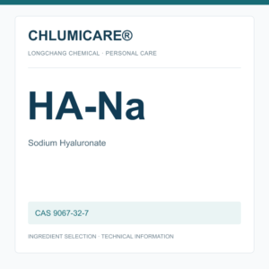 CHLUMICARE® HA-Na / Sodium Hyaluronate CAS 9067-32-7 - product identification card