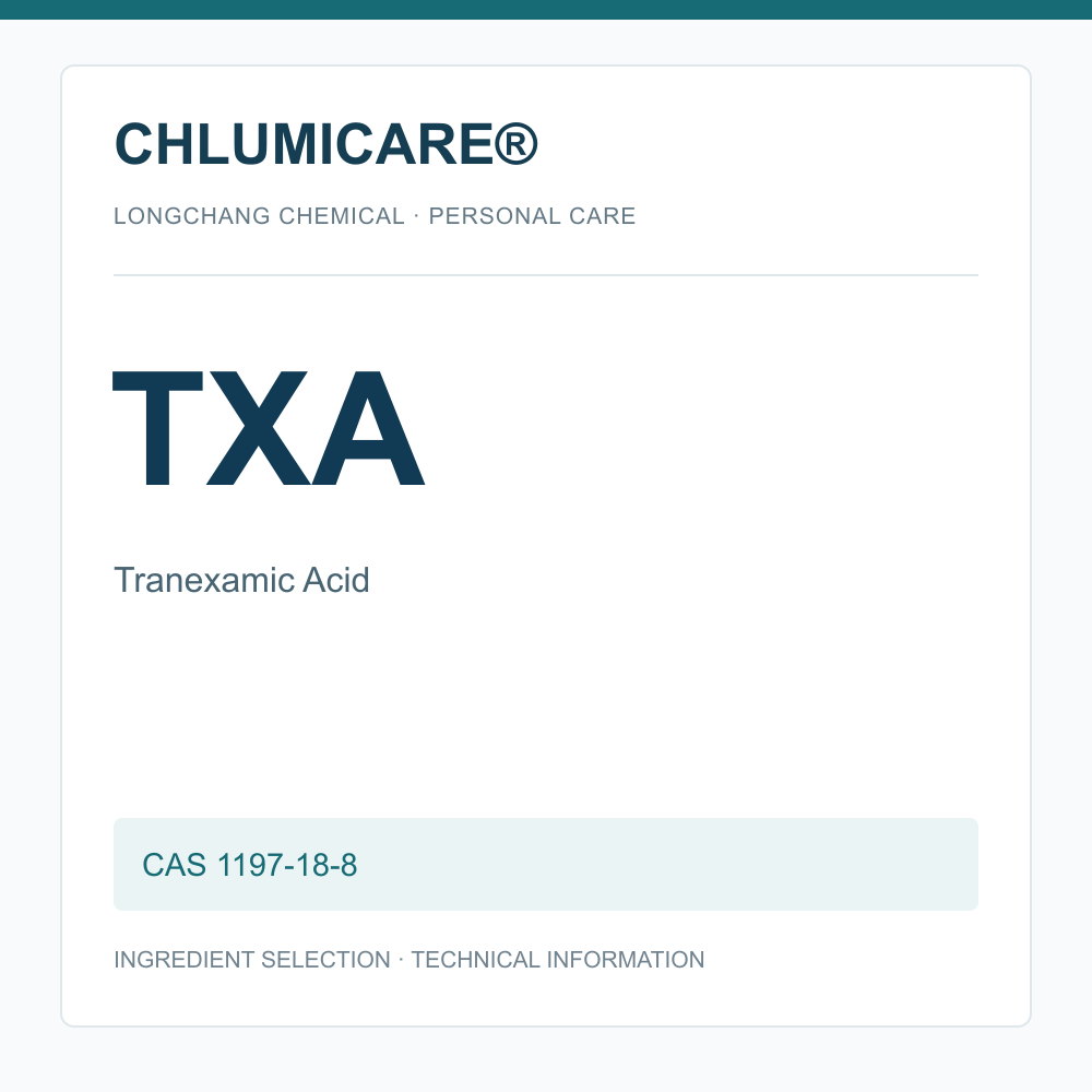 CHLUMICARE® TXA / Tranexamic Acid CAS 1197-18-8 - product identification card